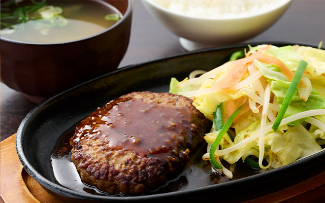 鉄板ハンバーグセット