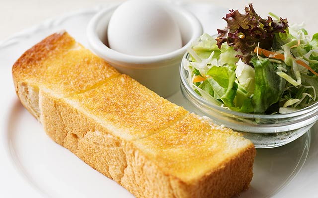 Aセット トースト・ゆで卵・ミニサラダ